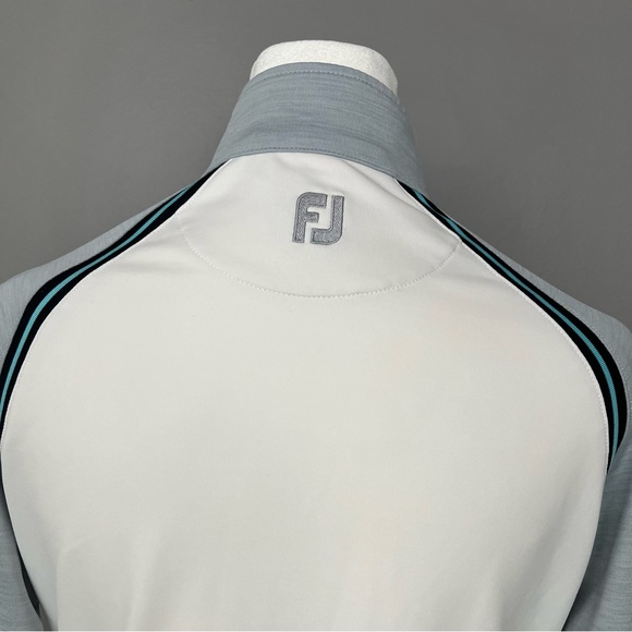 FootJoy French Terry Raglan Sleeve Full-Zip Jacket White Heather Gray Size Small - Picture 6 of 10